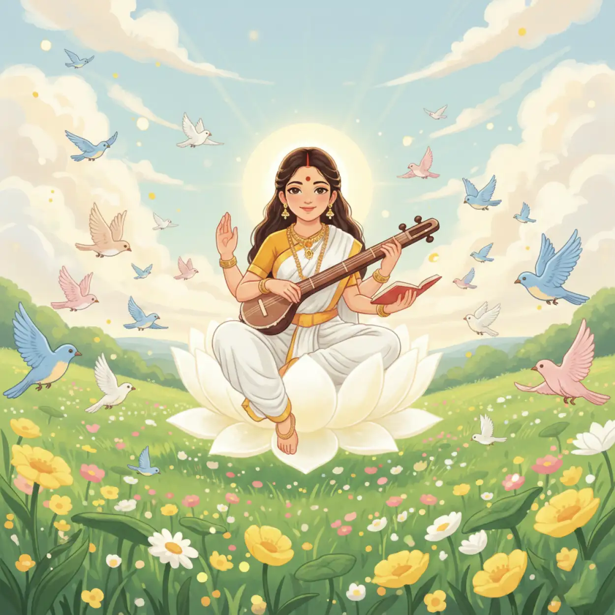 vasant panchami background for poster banner design