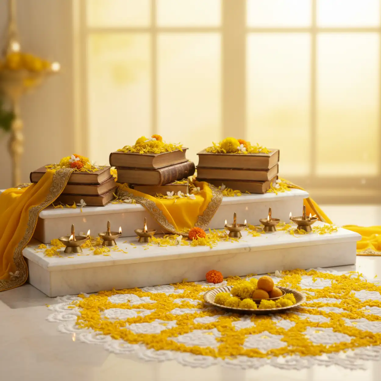 vasant panchami background for saraswati puja invitation