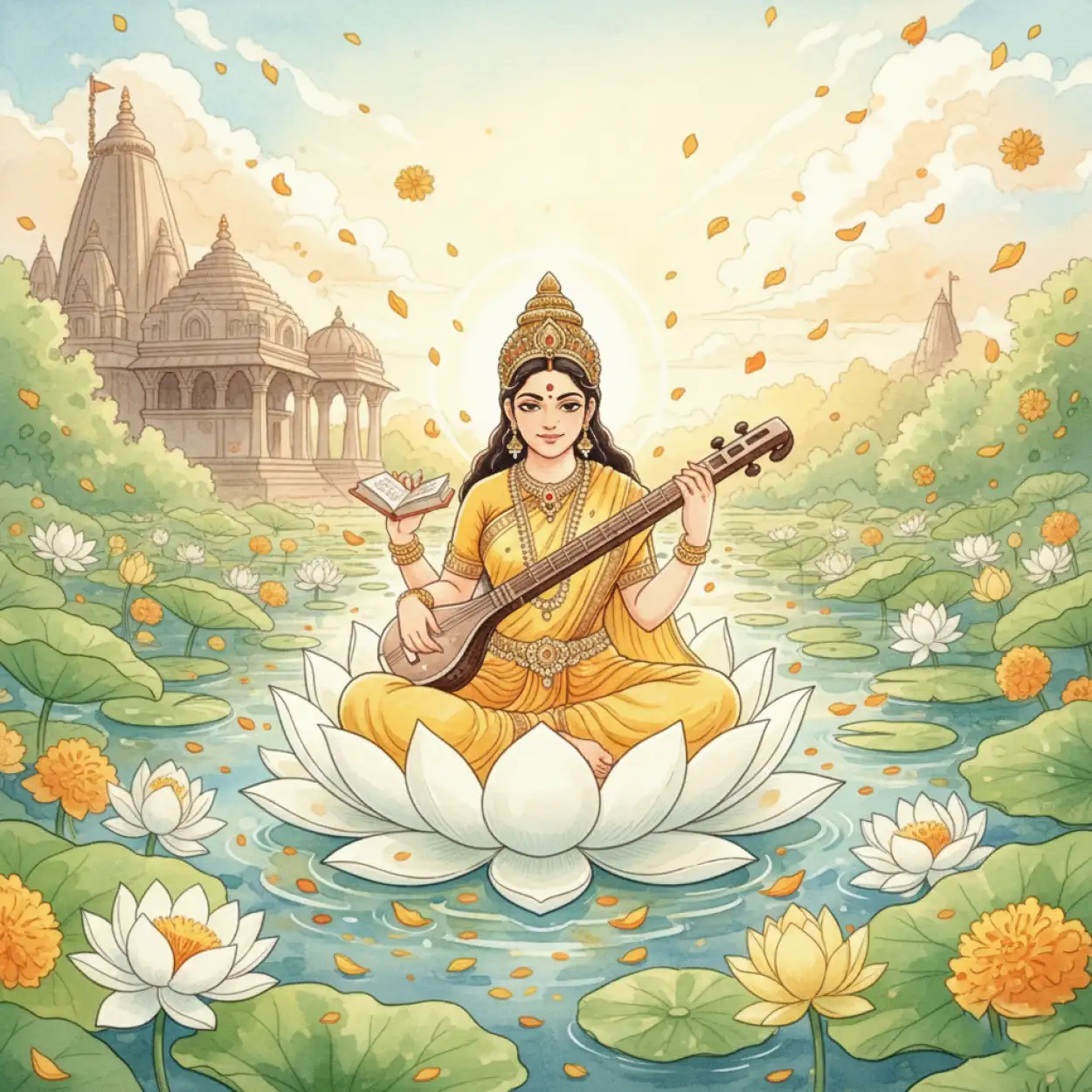 vasant panchami background greeting card