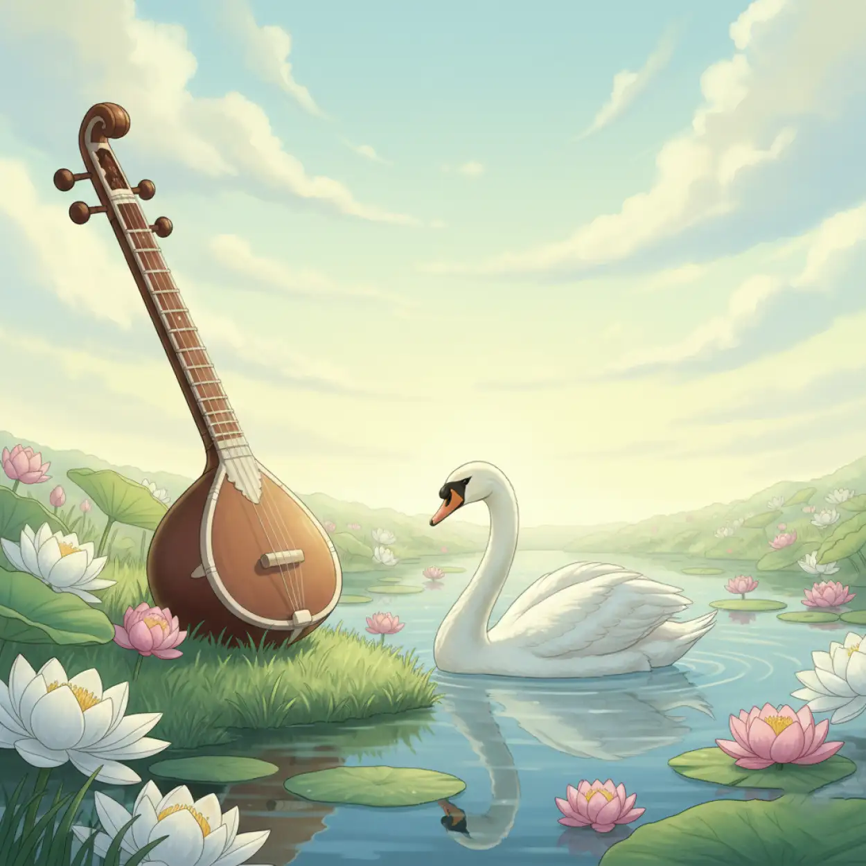 vasant panchami background peaceful design
