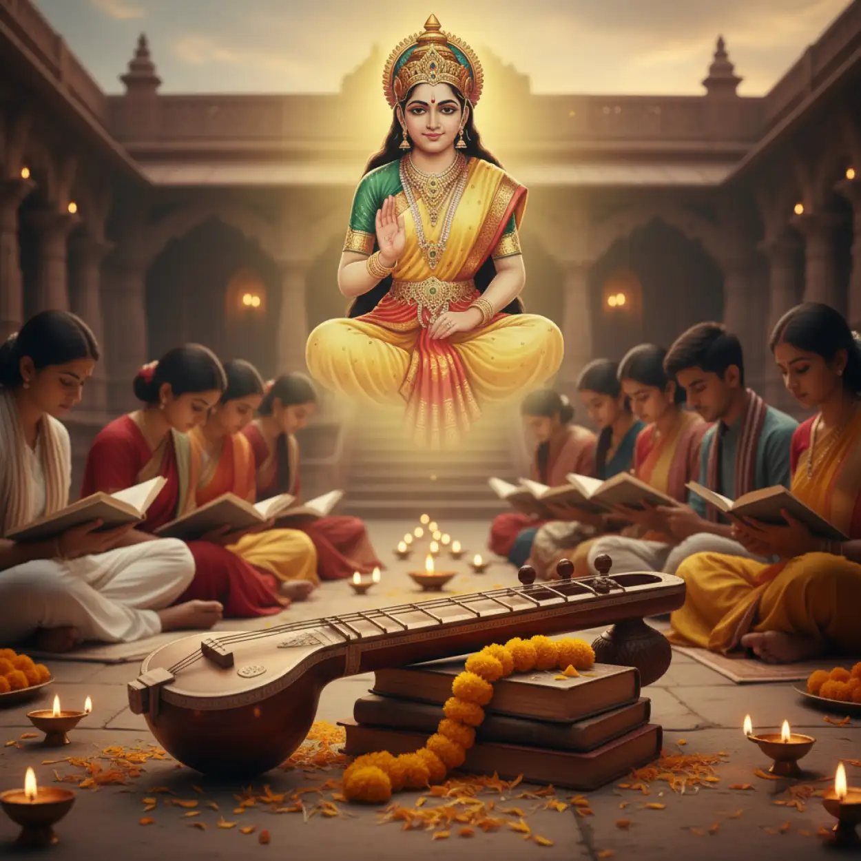 vasant panchami background with kalash