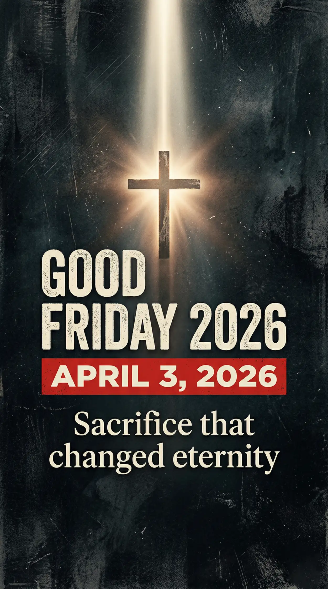 Free Download Vertical Good Friday Poster Png - High Quality Good Friday 2026 Transparent PNG