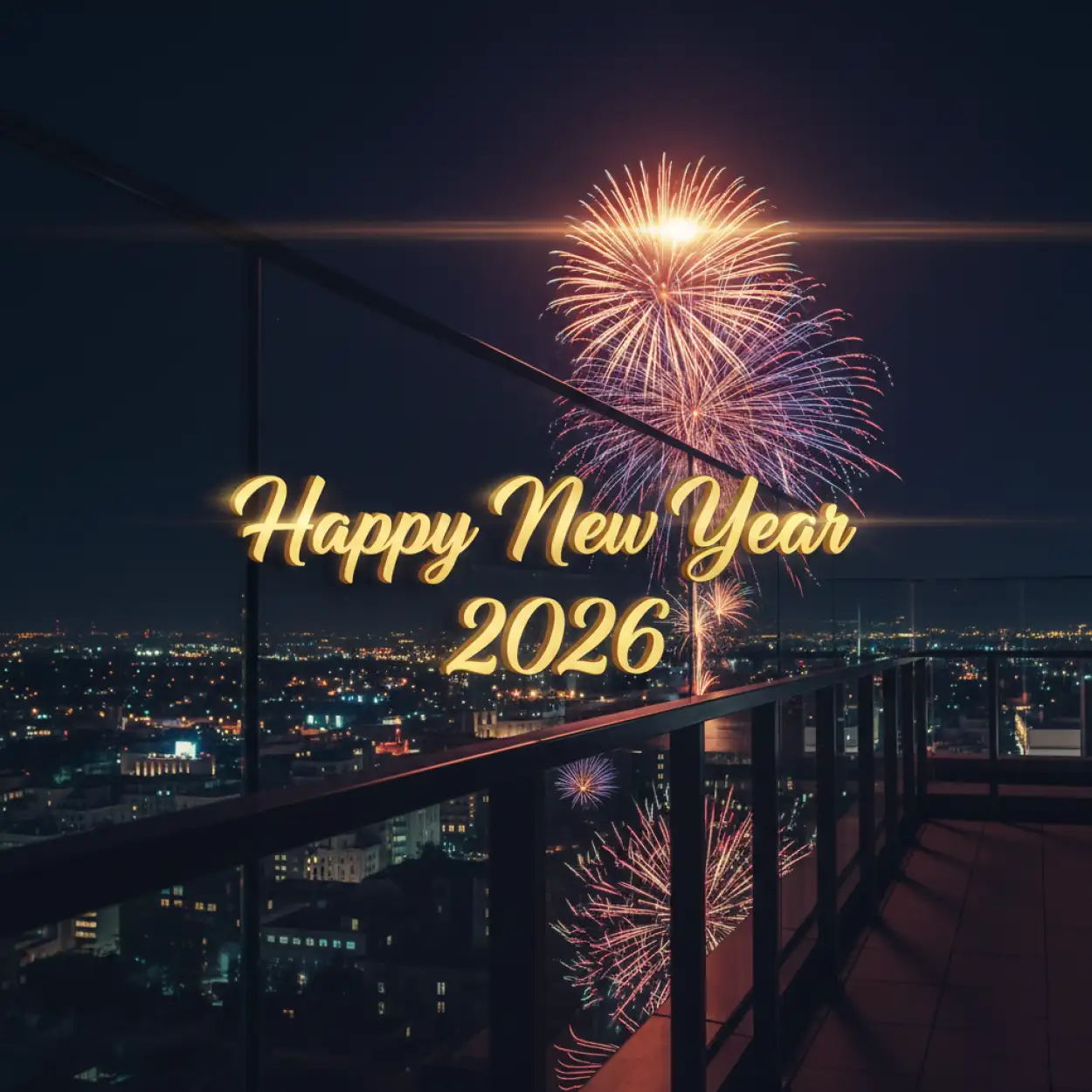 vertical new year greeting card 2026