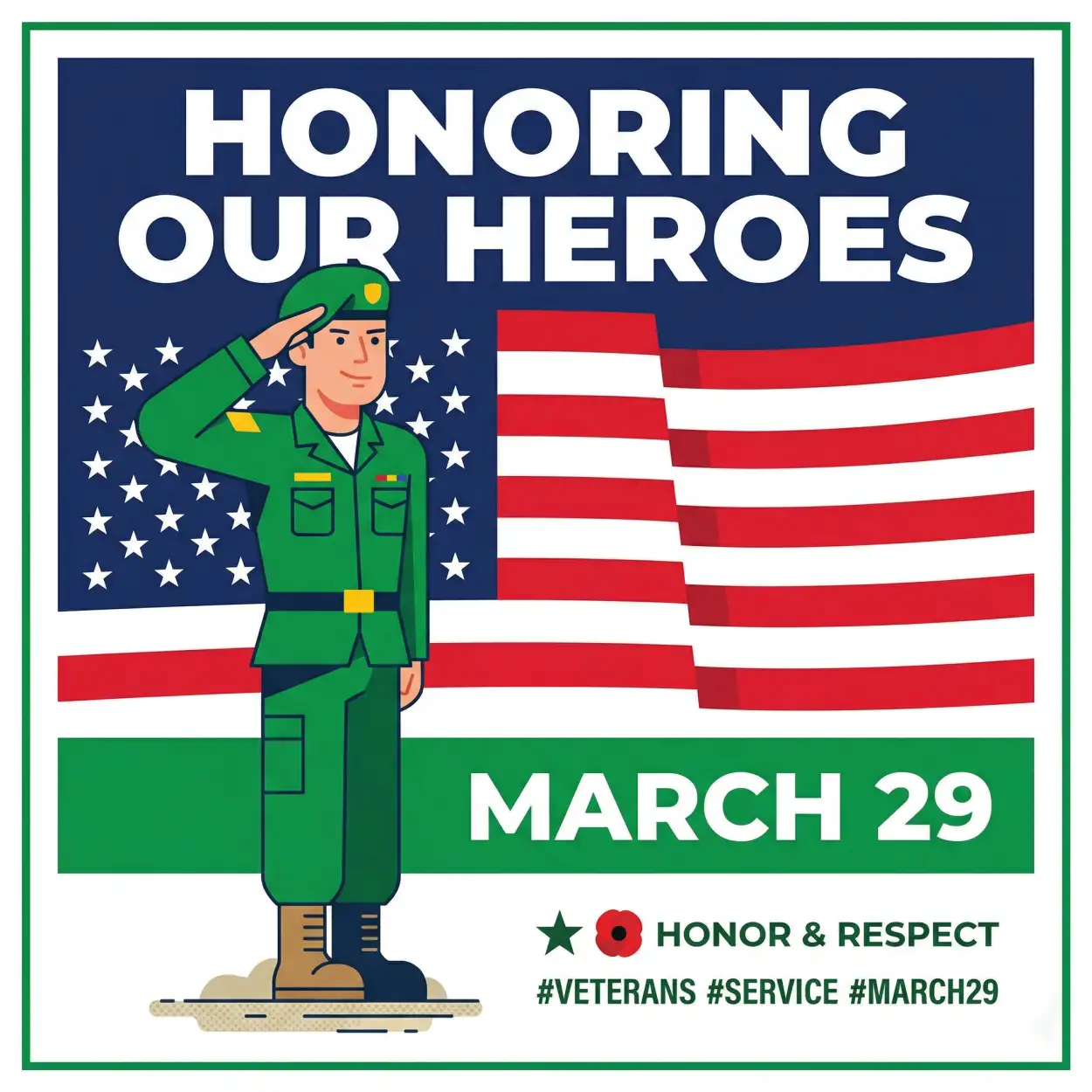 Free Download Vietnam Veterans Appreciation Messages - High Quality United States National Vietnam War Veterans Day Image