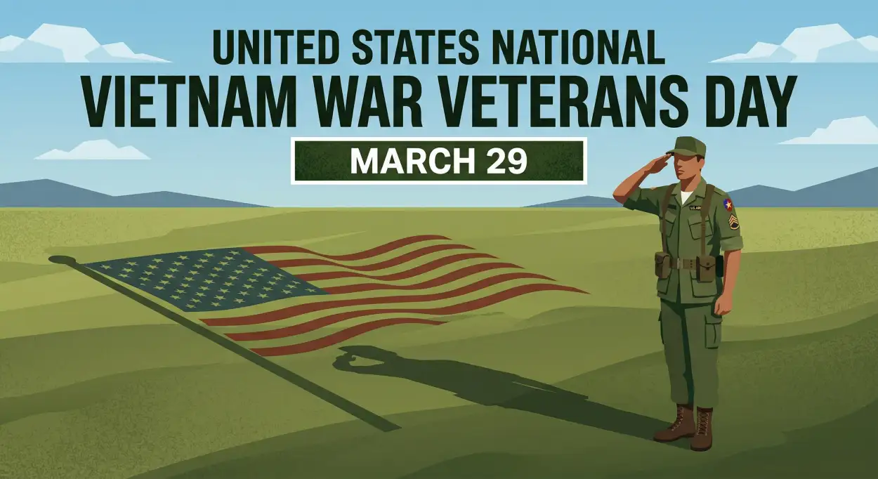 Free Download Vietnam War Veterans Day Minimal Poster Design - High Quality United States National Vietnam War Veterans Day Image