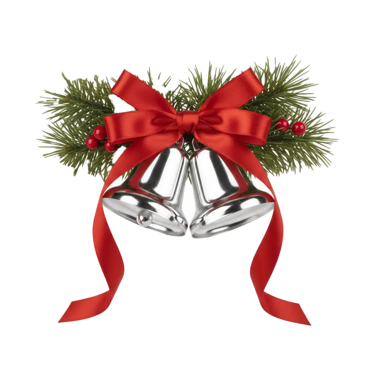 Free Download Vintage Christmas Bells Png Retro Style - High Quality Christmas Bells Png PNG Image