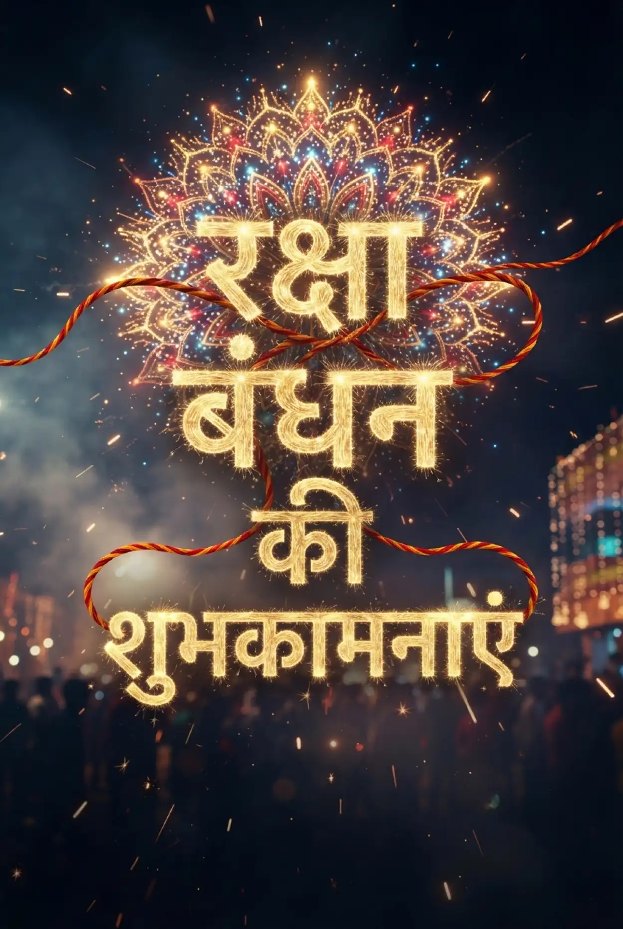 Free Download Viral Raksha Bandhan Wishes Hindi Image With Huge Stylish Text And Rakhi - High Quality Raksha Bandhan Ki Shubhkamnaye In Hindi Image
