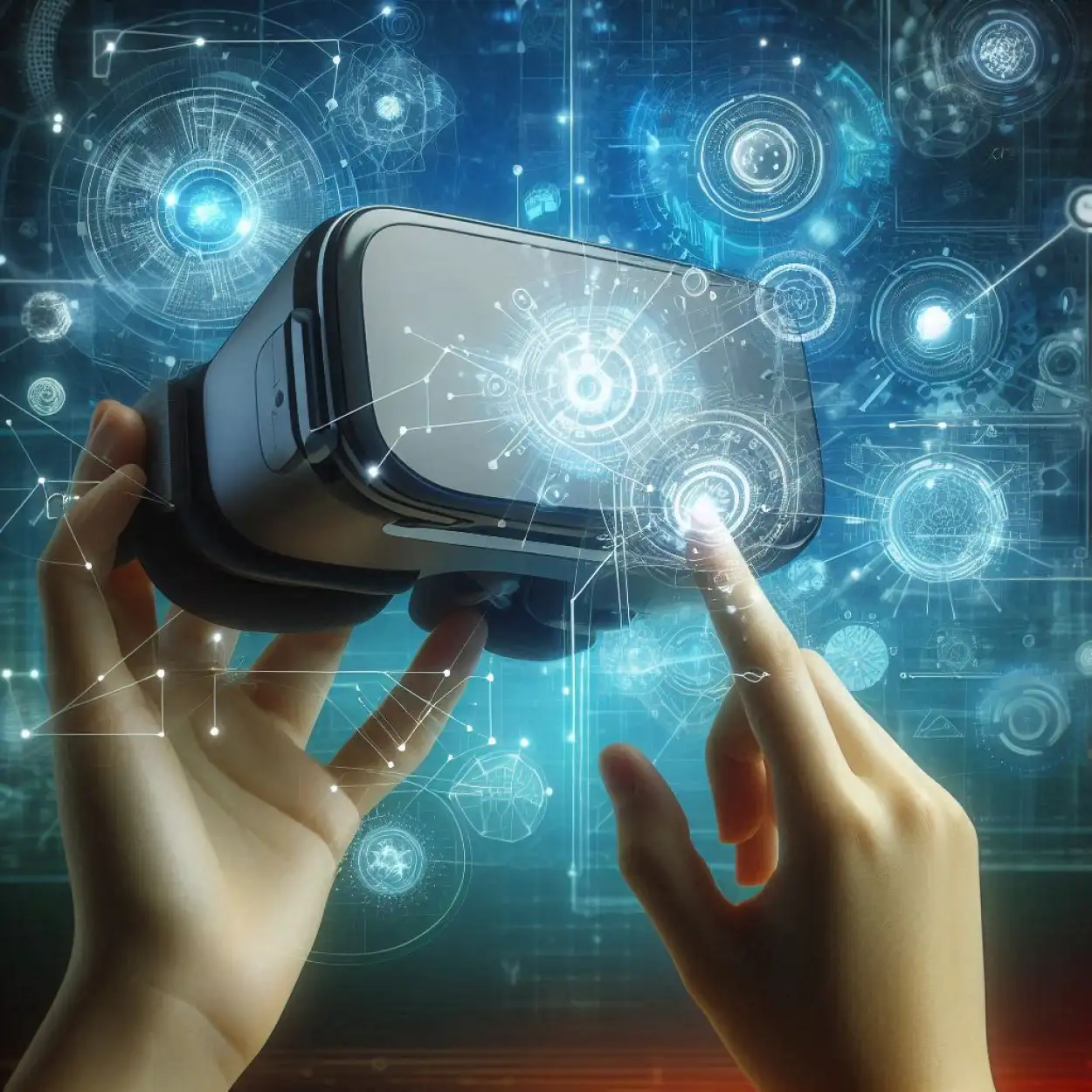 Free Download Virtual Reality Headset Technology Background With Immersive Experience - High Quality Technology Background Background