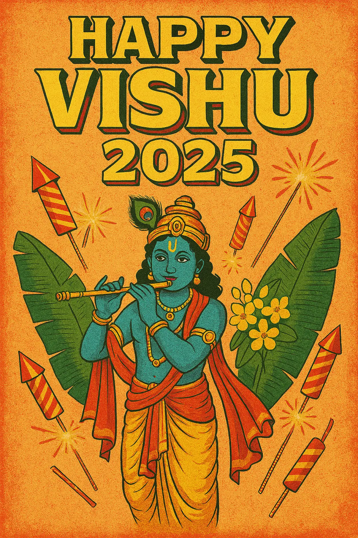 Free Download Vishu Celebration 2025 Picture Collection - High Quality Happy Vishu 2025 Background