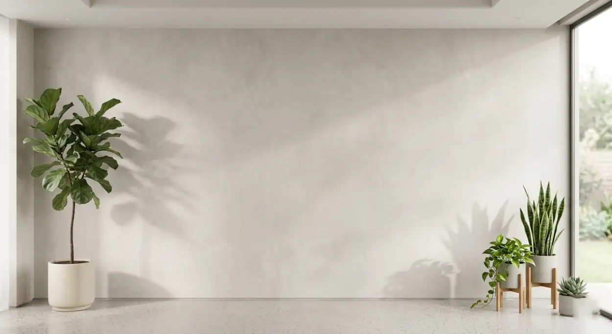 Free Download Wall Background With Indoor Plants - High Quality Wall Background Background Image