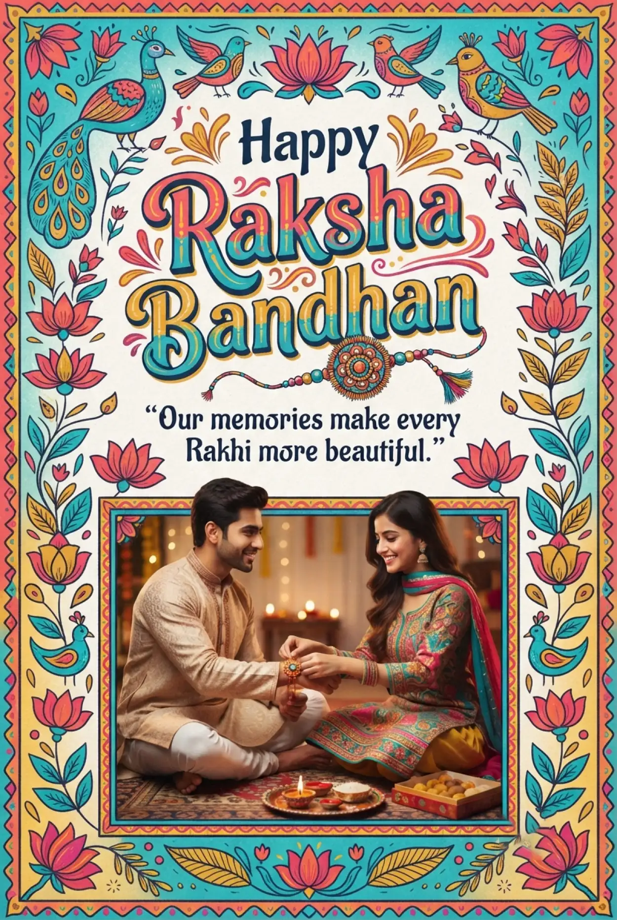 Free Download Warm And Loving Raksha Bandhan Festival Greetings - High Quality Happy Raksha Bandhan Greetings Image