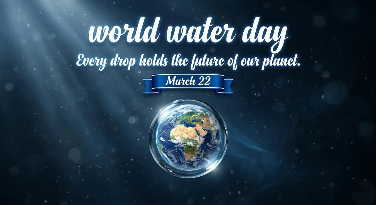 water drop png with earth design