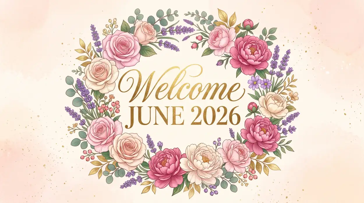 Free Download Welcome June 2026 Bright Floral Instagram Graphics - High Quality Welcome June Image