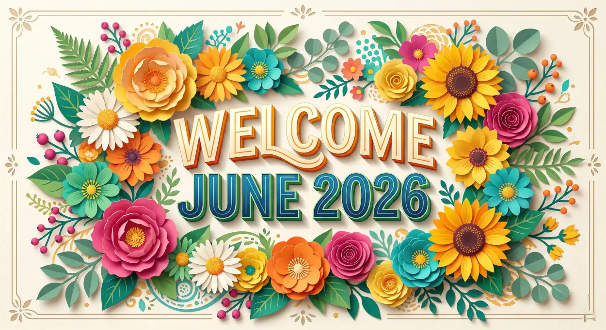 Free Download Welcome June 2026 Community Social Media Greetings - High Quality Welcome June Image