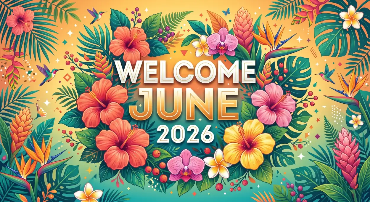Free Download Welcome June 2026 Instagram Post Design - High Quality Welcome June Image