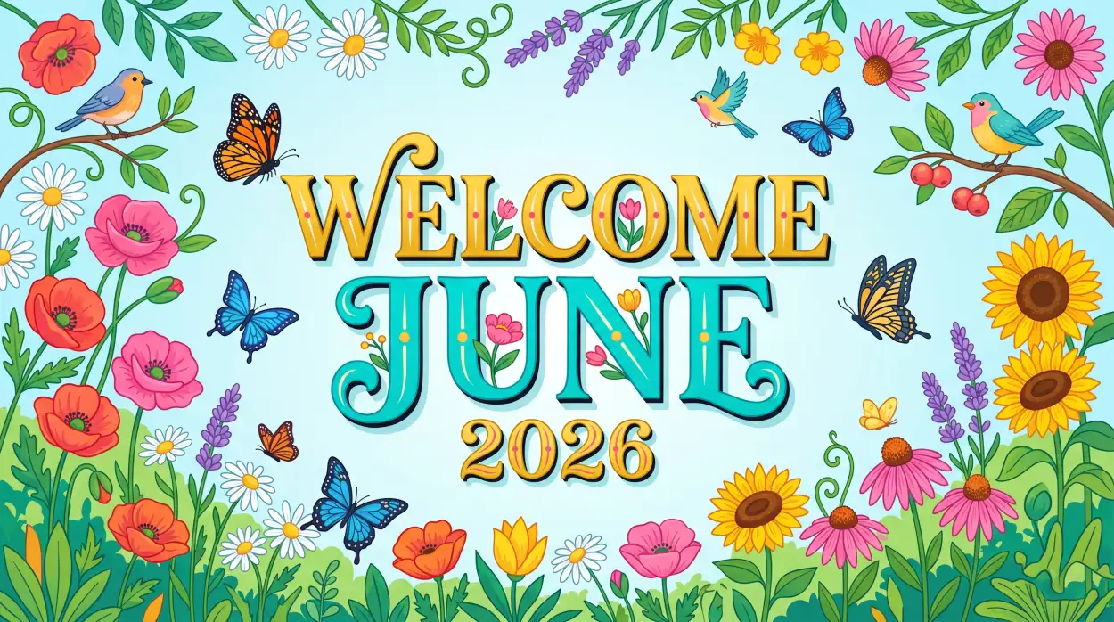 Free Download Welcome June 2026 Instagram Quote Post Design - High Quality Welcome June Image