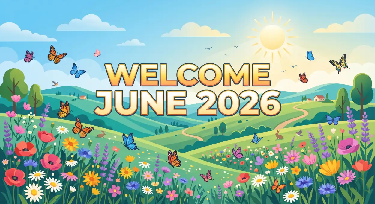 Free Download Welcome June 2026 Monthly Update Social Media Graphics - High Quality Welcome June Image