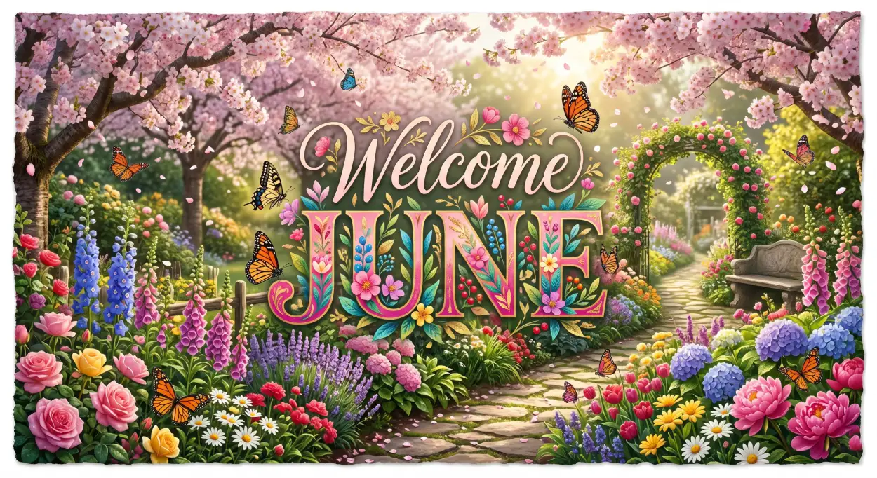 Free Download Welcome June 2026 Summer Theme Facebook Cover - High Quality Welcome June Image