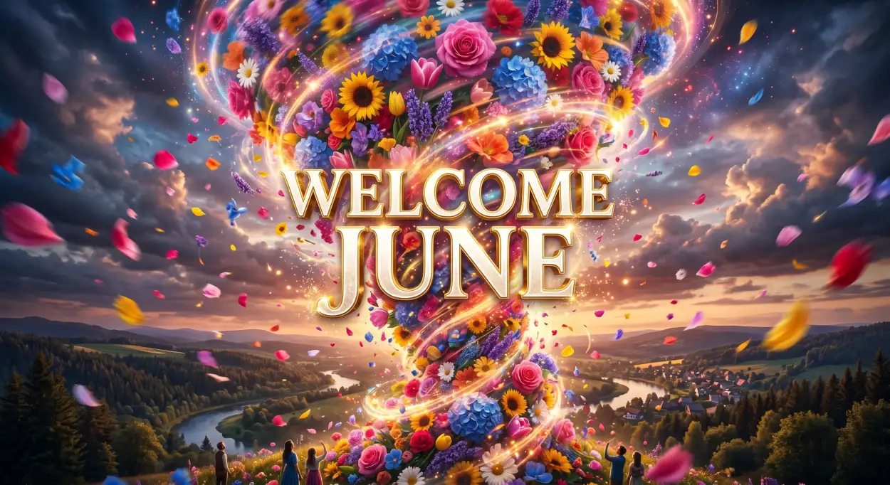 Free Download Welcome June Card Design Images - High Quality Welcome June Image