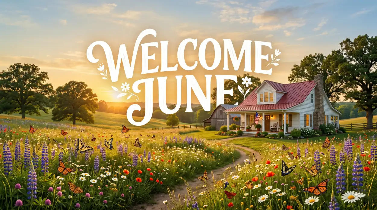 Free Download Welcome June Daisy Flower Background - High Quality Welcome June Background Image