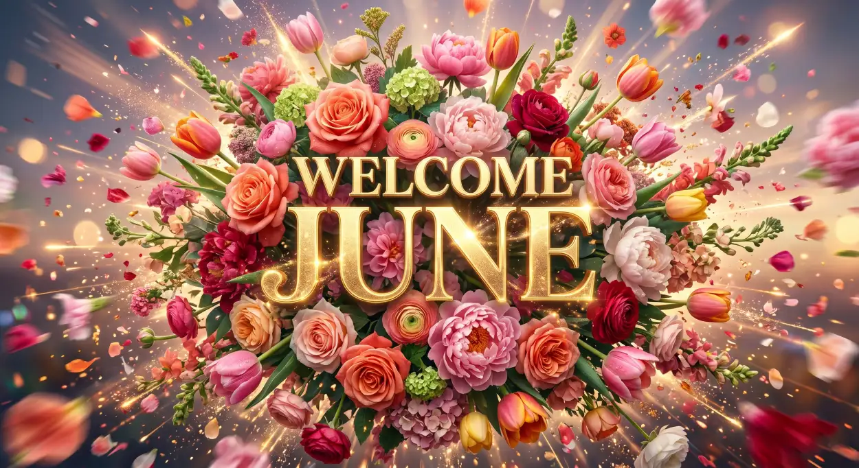 Free Download Welcome June Floral Background Images - High Quality Welcome June Background Image