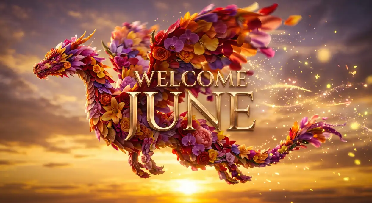 Free Download Welcome June Modern Calligraphy Wallpaper - High Quality Welcome June Image