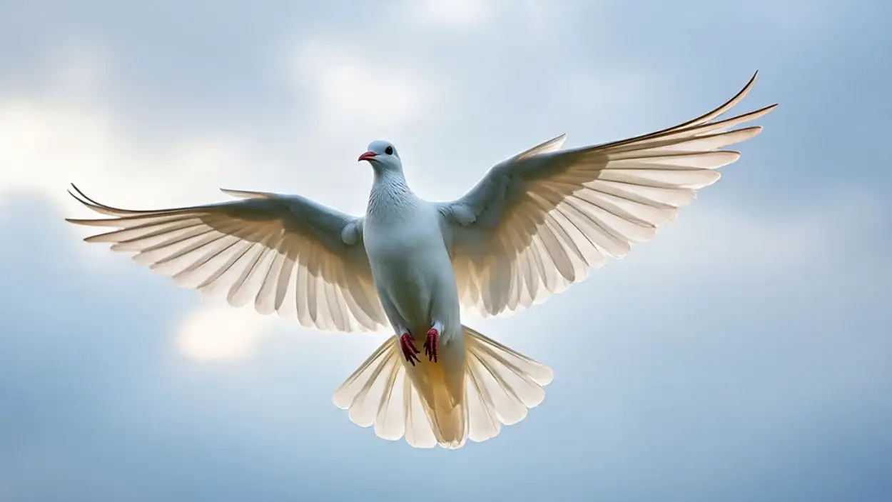 white dove flying in blue sky wedding theme