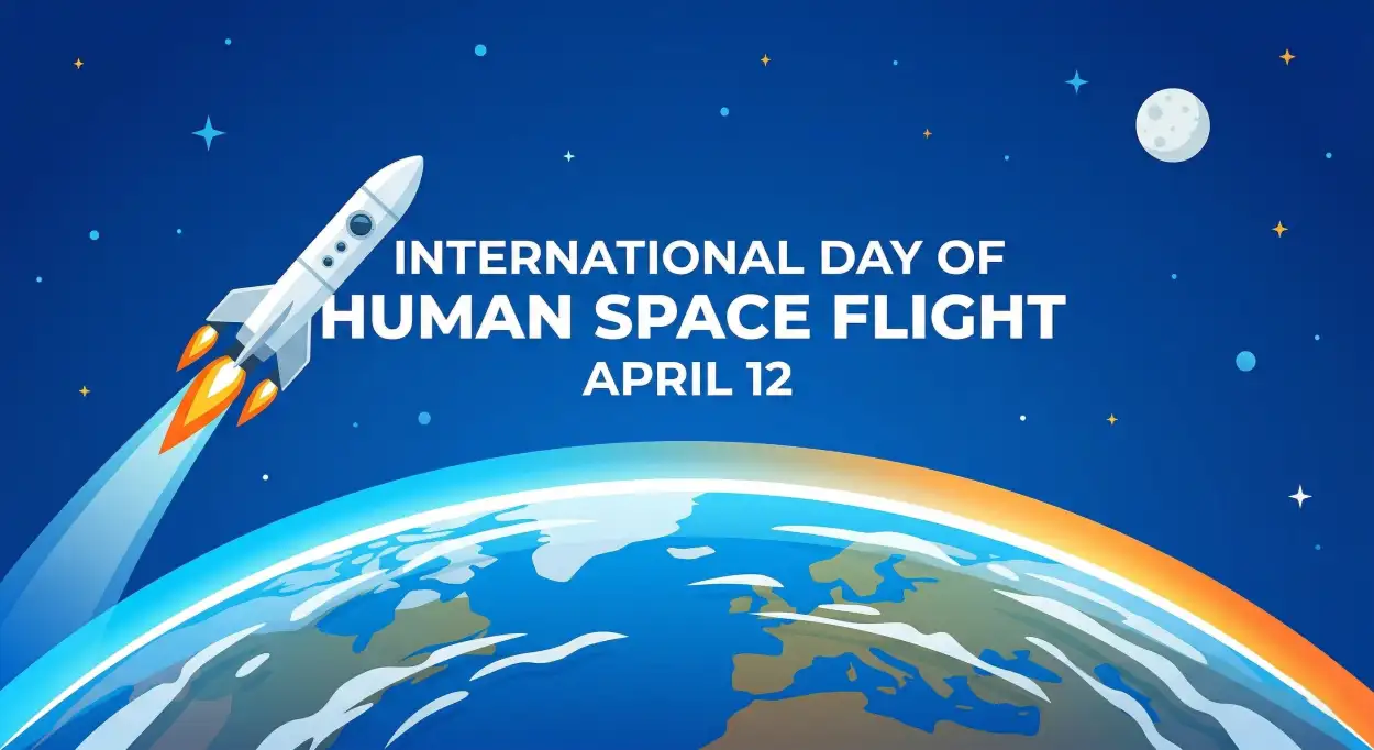 Free Download Why Celebrate Human Space Flight Day - High Quality International Day Of Human Space Flight 2026 Image