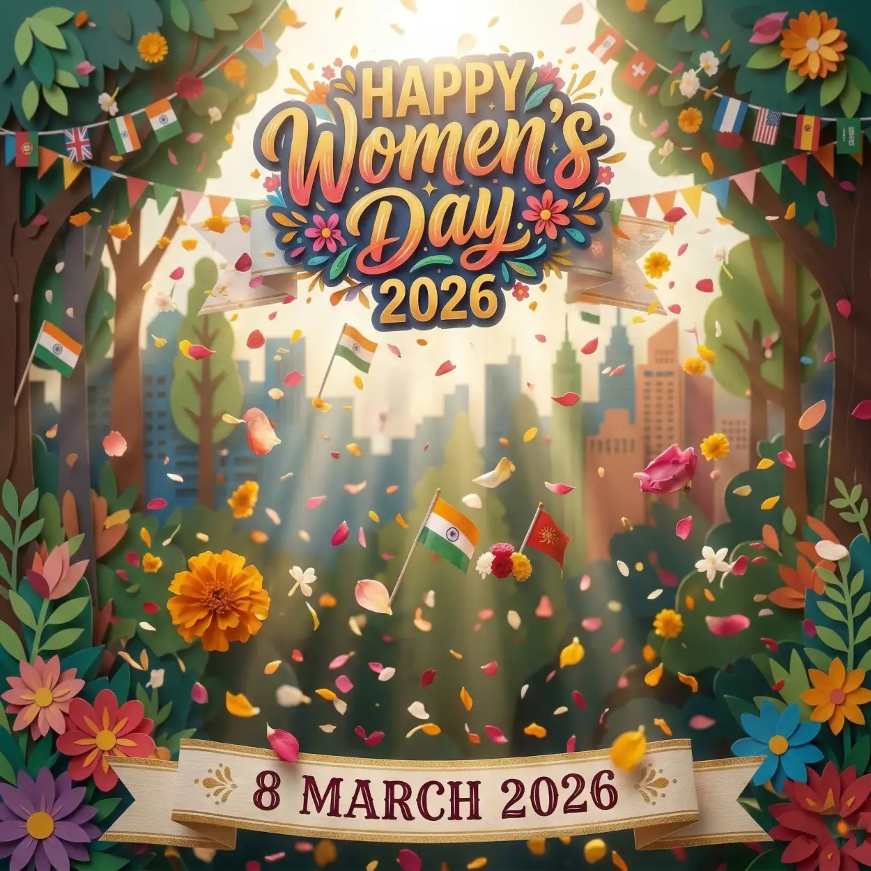 Free Download Womens Day 2026 Background Design - High Quality Happy Womens Day 2026 Background Image