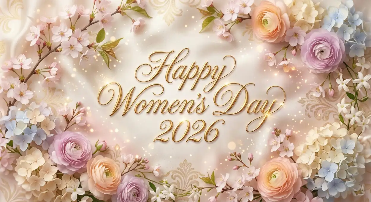 womens day 2026 elegant design wallpaper