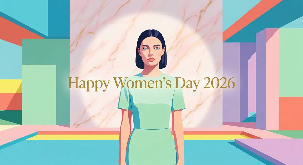 womens day 2026 minimal poster design