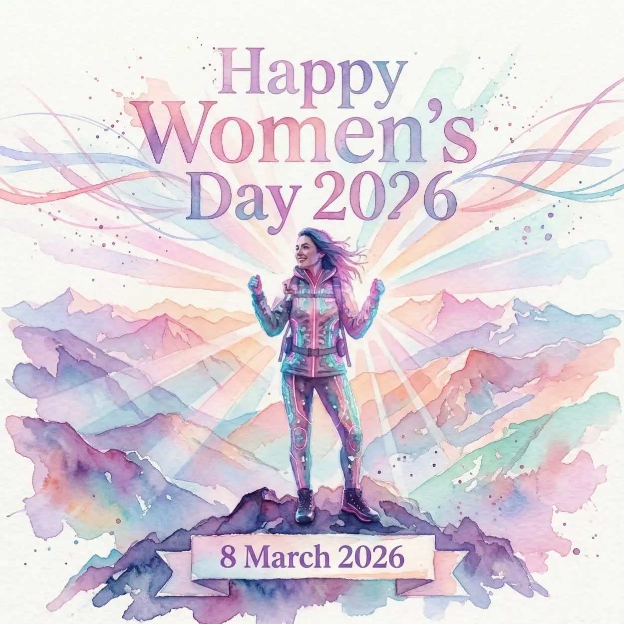 womens day 2026 typography poster