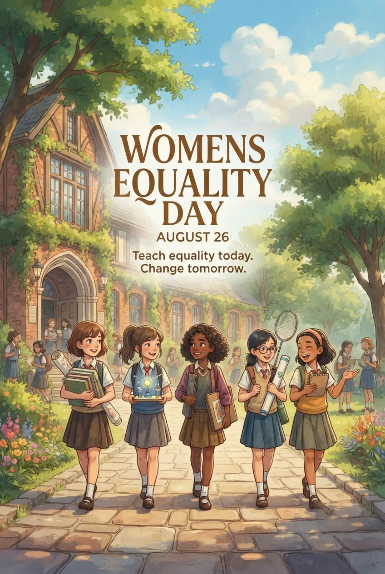 Free Download Womens Equality Day 2026 School Poster - High Quality American Womens Equality Day 2026 Image
