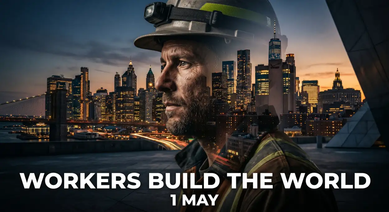 Free Download Workers Day Images With Tools And Helmet - High Quality International Labor Day Wishes 2026 Image