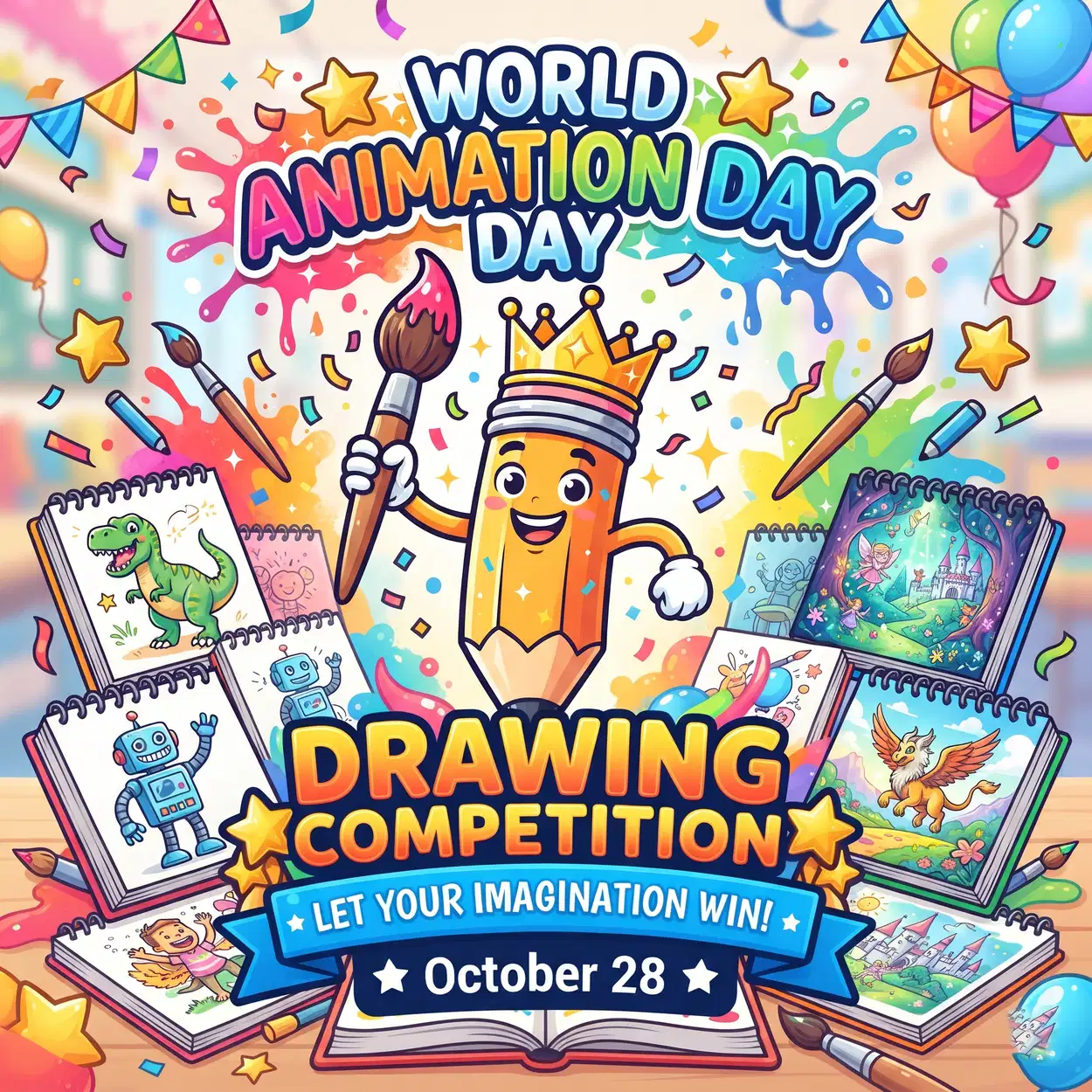 World Animation Day 2026 School Drawing Competition (HD)