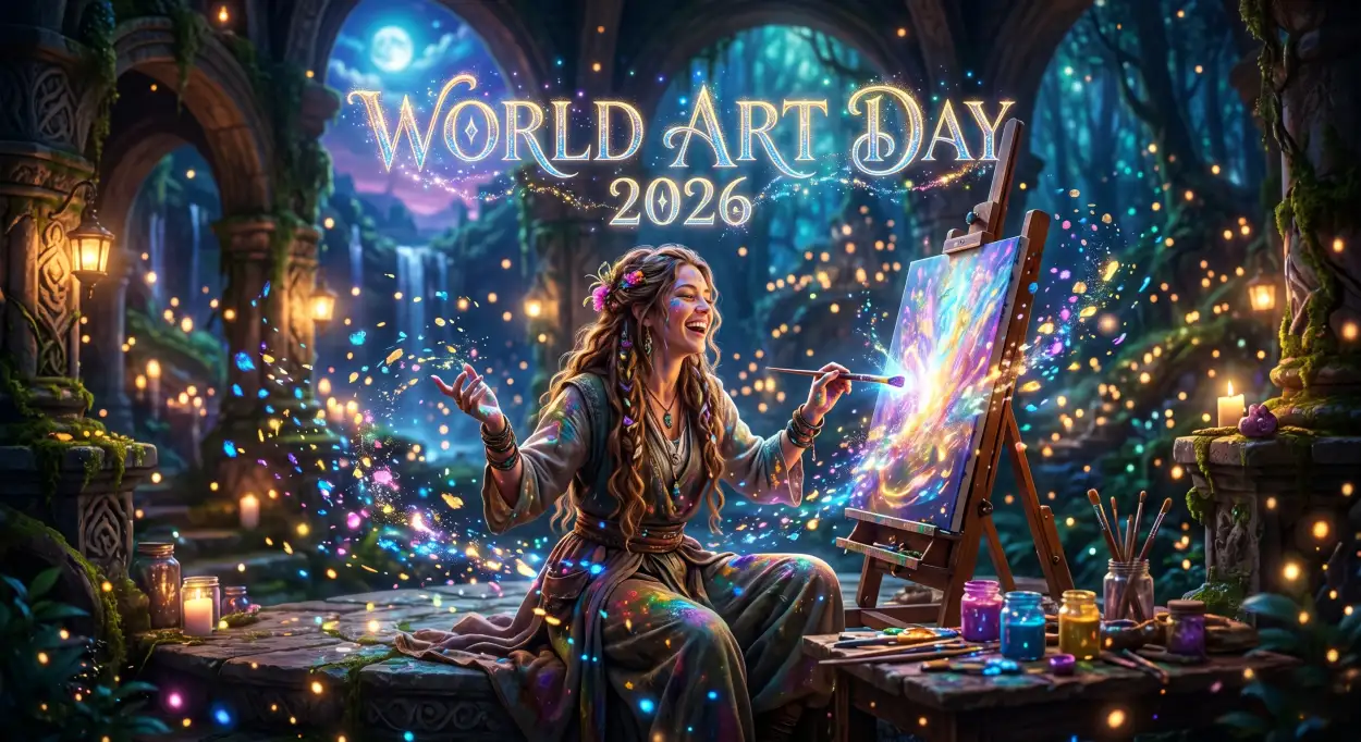 Free Download World Art Day 2026 Digital Art Inspiration Ideas - High Quality World Art Day 2026 Wishes Image
