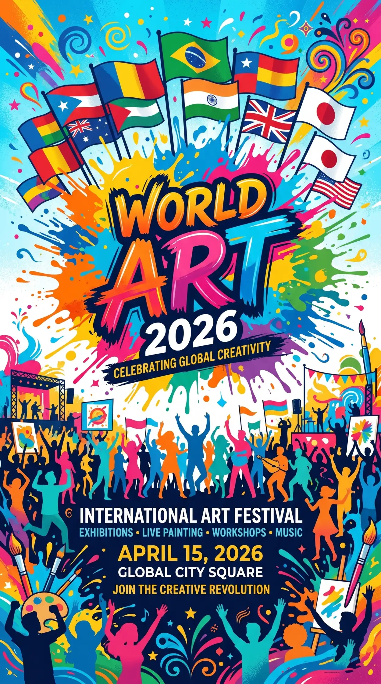 Free Download World Art Day 2026 Flex Banner Design Ideas 2 - High Quality World Art Day 2026 Wishes Image