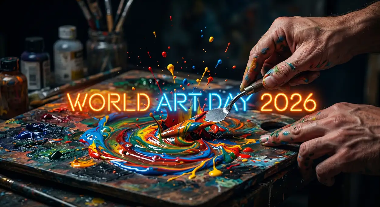 Free Download World Art Day 2026 Hd Wallpapers 2 - High Quality World Art Day 2026 Wishes Image