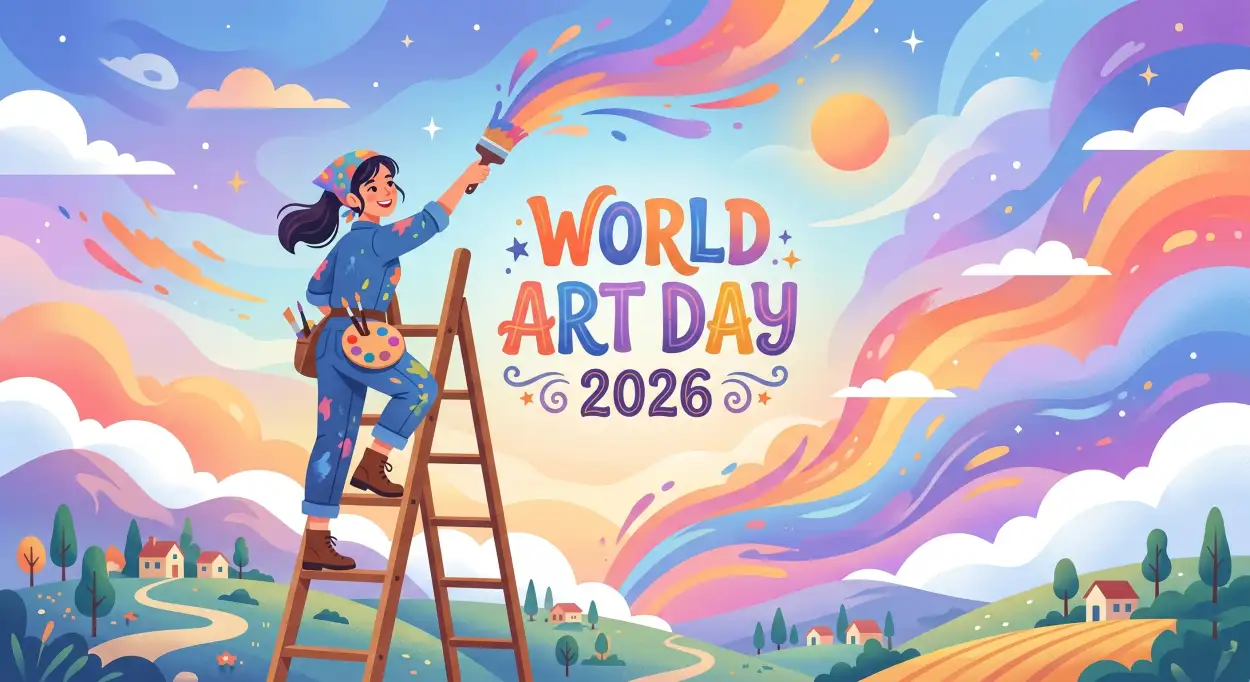 Free Download World Art Day 2026 Images 2 - High Quality World Art Day 2026 Wishes Image