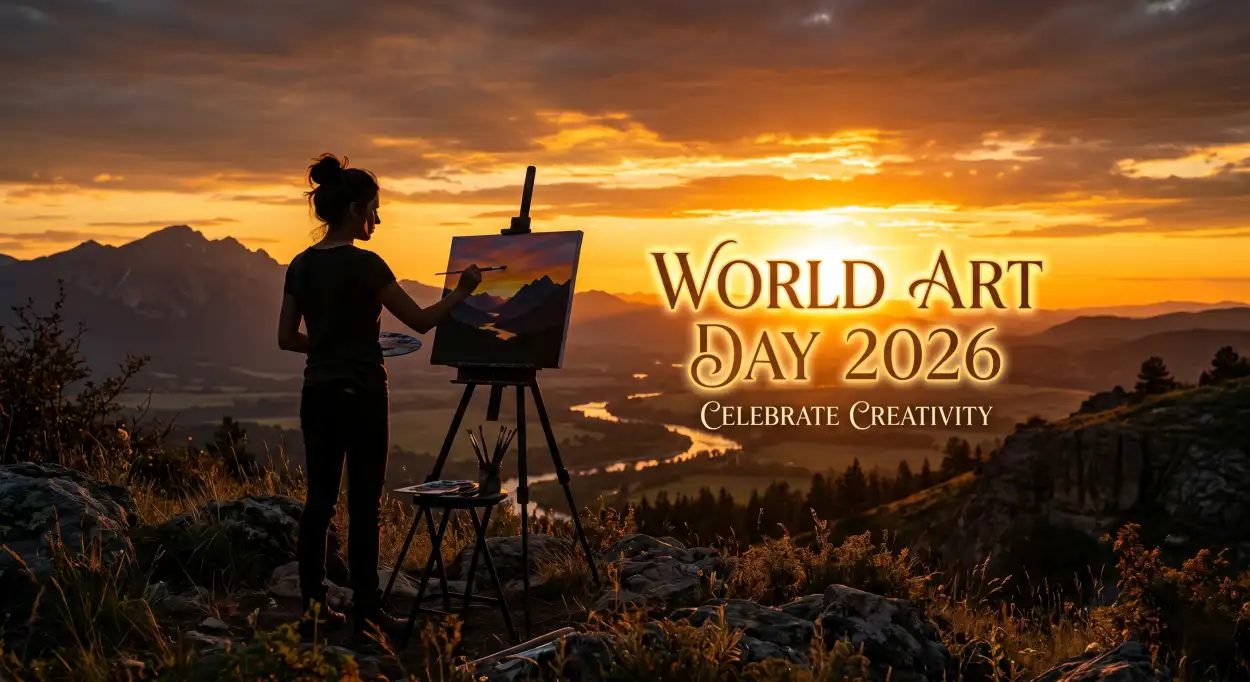 Free Download World Art Day 2026 Inspirational Quotes - High Quality World Art Day 2026 Wishes Image