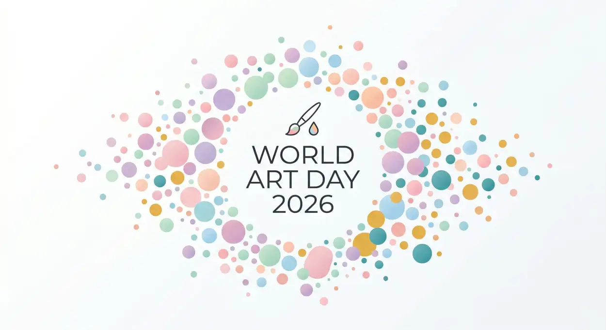Free Download World Art Day 2026 Messages For Students - High Quality World Art Day 2026 Wishes Image