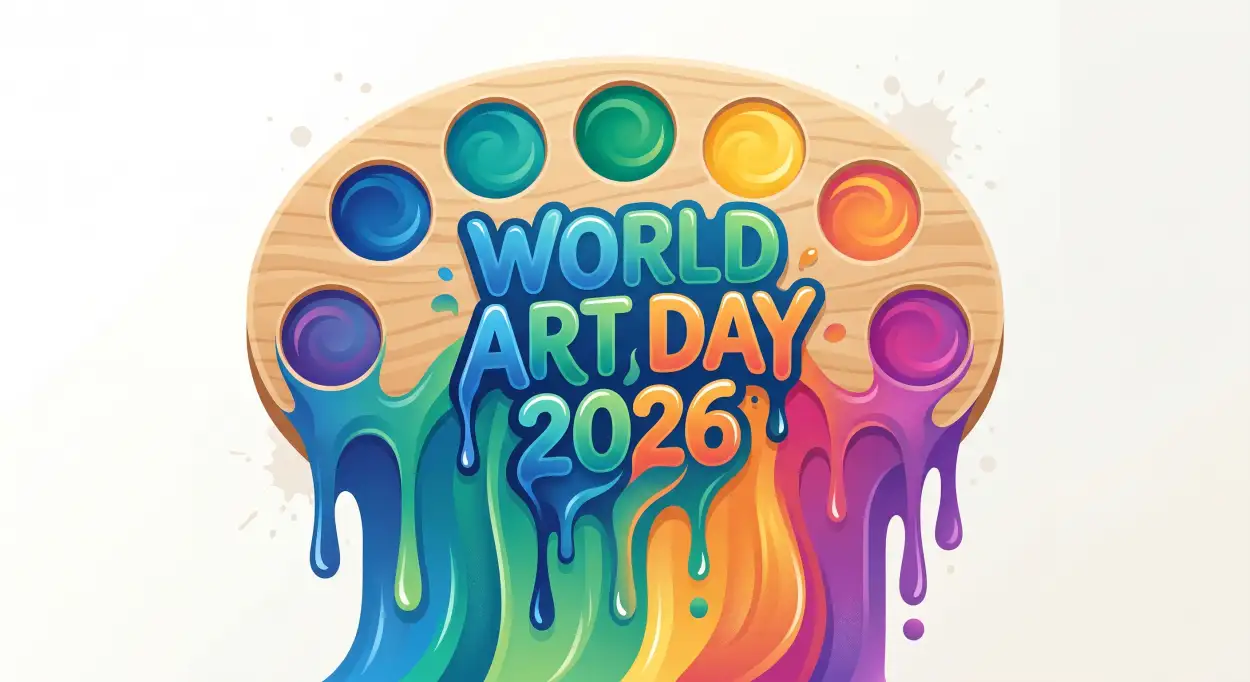 Free Download World Art Day 2026 Png Transparent Clipart Free 2 - High Quality World Art Day 2026 Wishes Transparent PNG