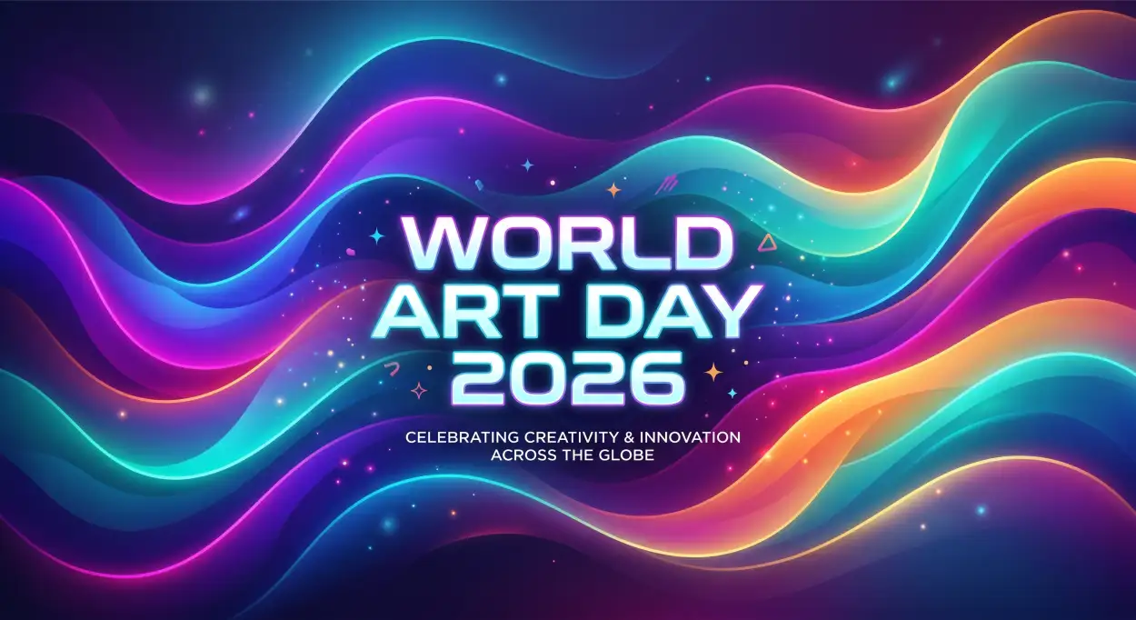 Free Download World Art Day 2026 Png - High Quality World Art Day 2026 Wishes Transparent PNG