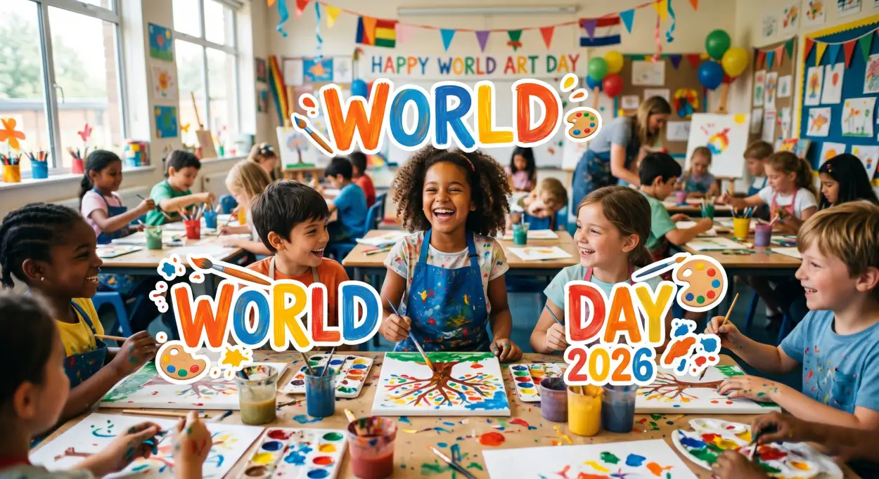 Free Download World Art Day 2026 Poster Making Ideas - High Quality World Art Day 2026 Wishes Image