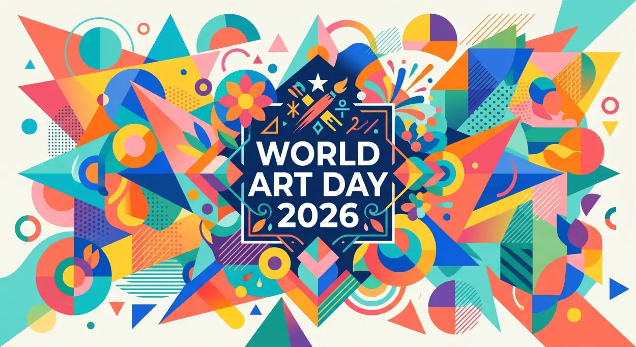 Free Download World Art Day 2026 Quotes - High Quality World Art Day 2026 Wishes Image