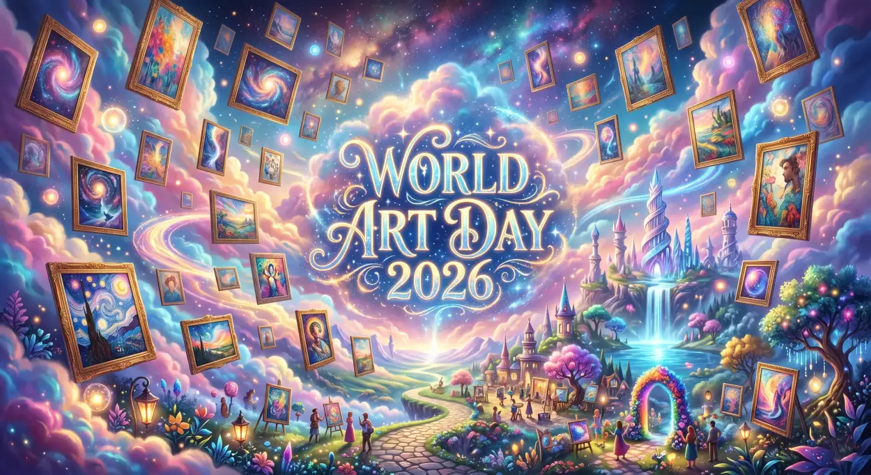 Free Download World Art Day 2026 Theme 2 - High Quality World Art Day 2026 Wishes Image