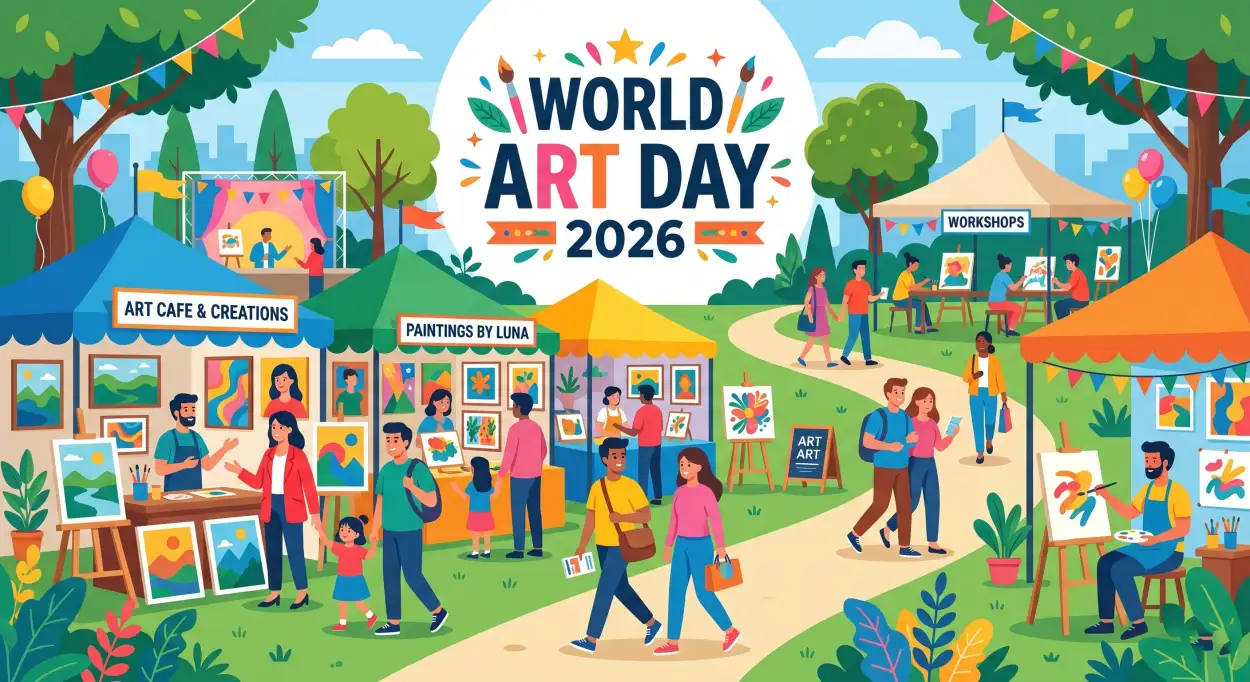 Free Download World Art Day Awareness Ideas 2 - High Quality World Art Day 2026 Wishes Image