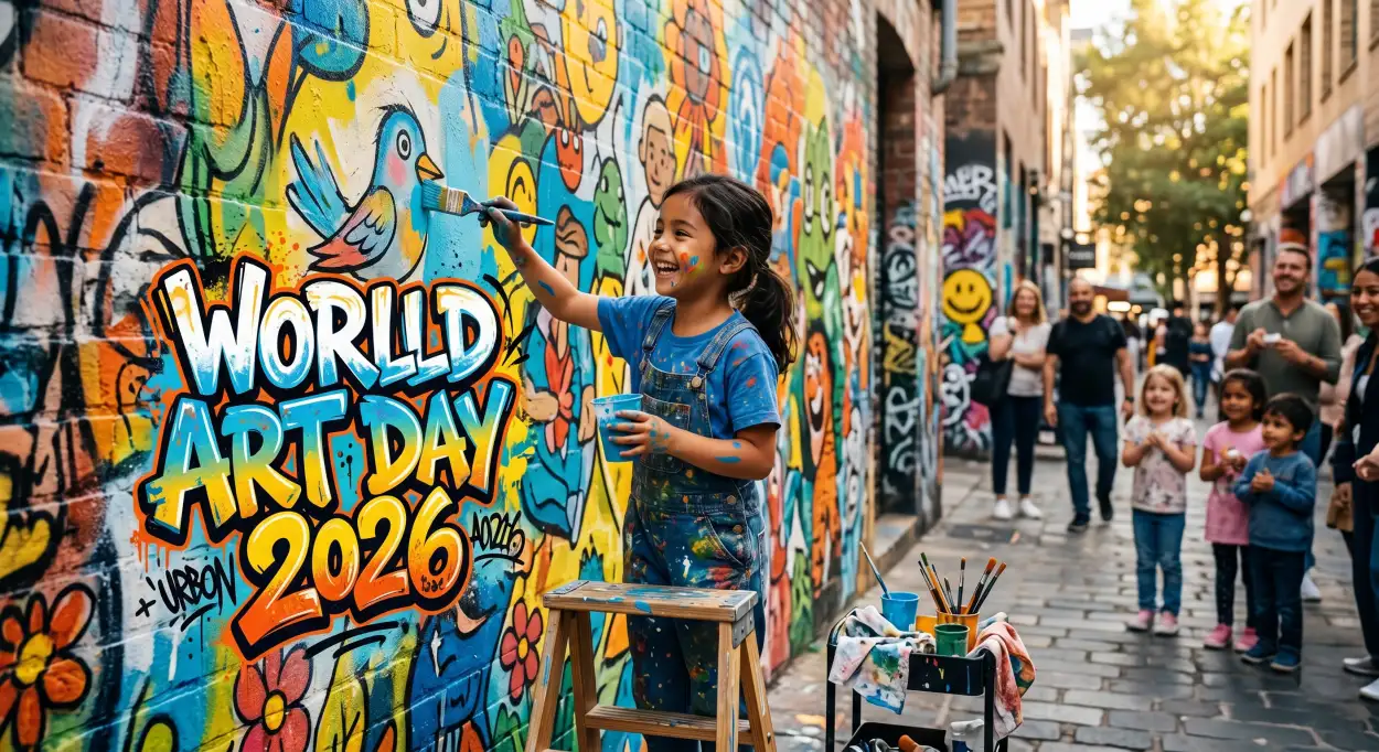 Free Download World Art Day Campaign Ideas 2 - High Quality World Art Day 2026 Wishes Image