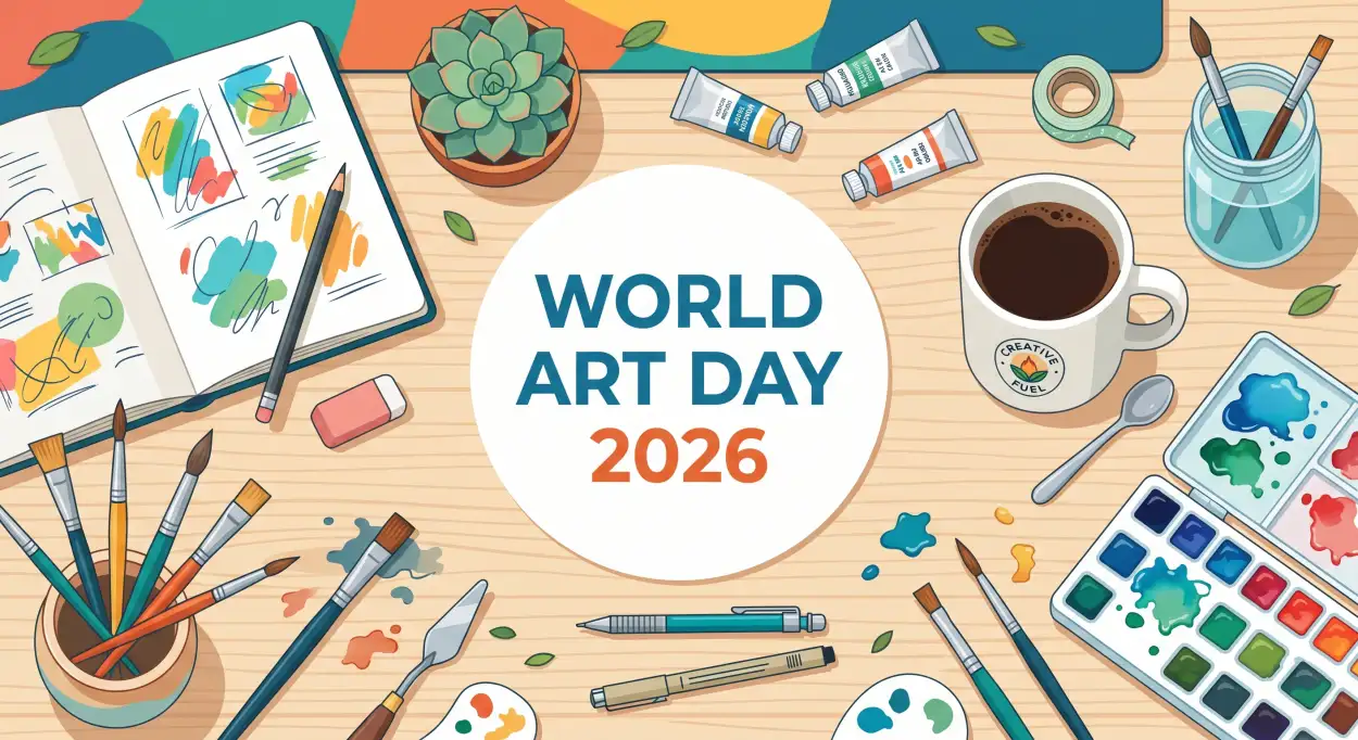 Free Download World Art Day Essay Topics 2 - High Quality World Art Day 2026 Wishes Image