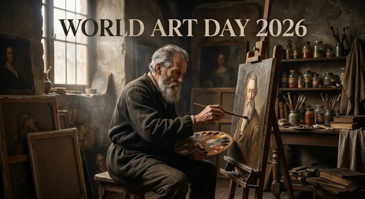 Free Download World Art Day History And Significance - High Quality World Art Day 2026 Wishes Image